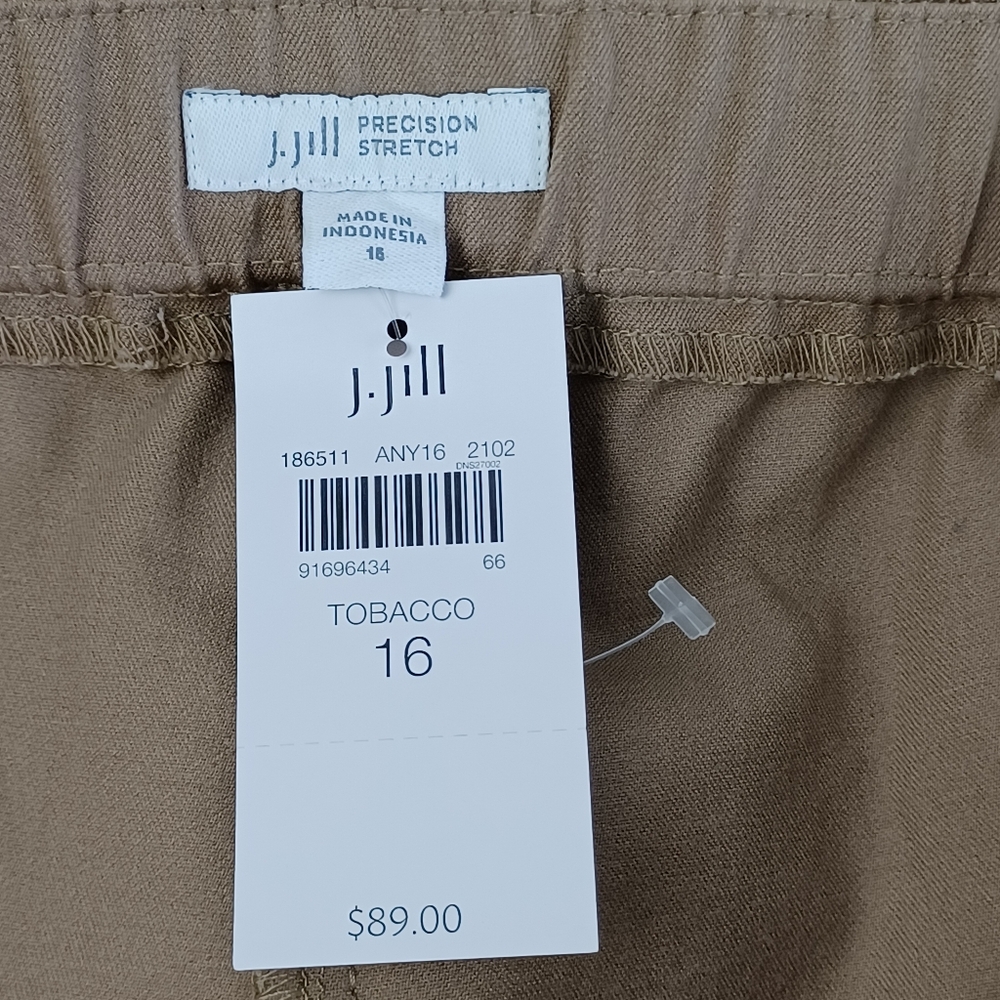 J Jill Precision Stretch Pant Size 16 Woemn Minimalist Cotton Blend In Tobacco - Picture 8 of 12